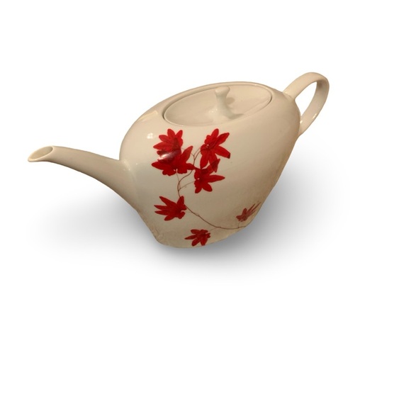 MIKASA PURE RED SL-134 TEAPOT COFFEE POT with lid excellent condition - Picture 2 of 10